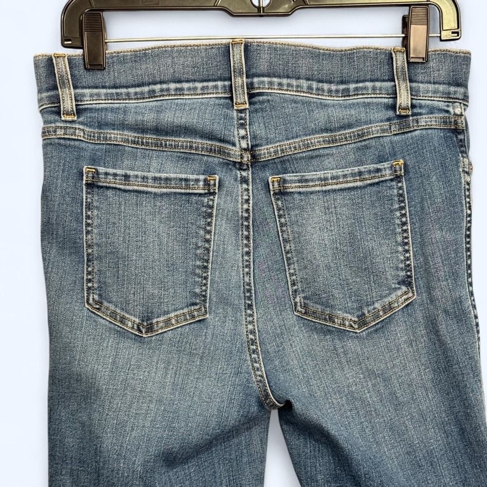 SPANX Flare Jeans Medium Wash Pull-On High Rise Stretch Women's M Shaping Y2K - Picture 6 of 8